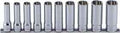 1/2 Sq. Dr. Socket Set  10-22mm Surface 300mm  10 pieces