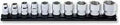 1/2 Sq. Dr. Socket Set  10-27mm 6 point 300mm Z-series 10 pieces