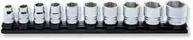 1/2 Sq. Dr. Socket Set  10-27mm 6 point 300mm Z-series 10 pieces
