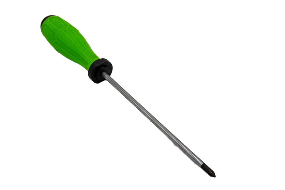 Vim Tools - 6 Pc. Phillips/Flat Green Screwdriver Set, S2 Steel - Ridge Toolbox