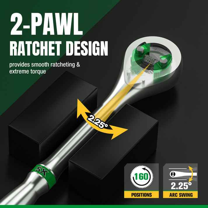 SK Tools USA - 160-Position Drive Ratchet Set (1/4 in, 3/8 in, 1/2 in) - Ridge Toolbox