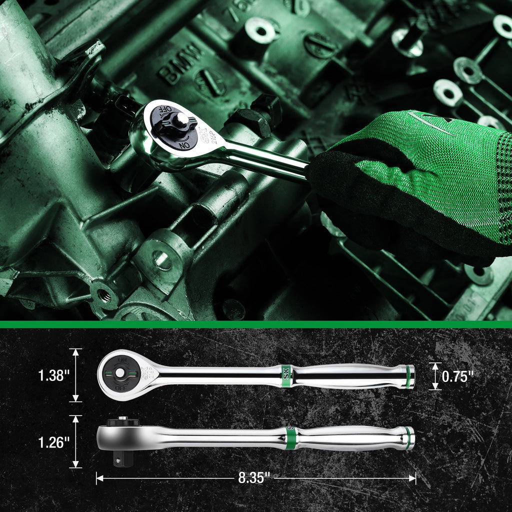 SK Tools USA - 31 Piece 3/8" Drive, 6 Point, Standard & Deep, Metric Chrome Socket Set - Ridge Toolbox