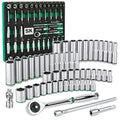 SK Tools USA - 1/4" Drive, 52 Piece, 6 Point, Shallow & Deep, SAE & Metric Chrome Socket Set - Ridge Toolbox