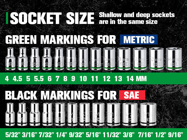 SK Tools USA - 1/4" Drive, 52 Piece, 6 Point, Shallow & Deep, SAE & Metric Chrome Socket Set - Ridge Toolbox