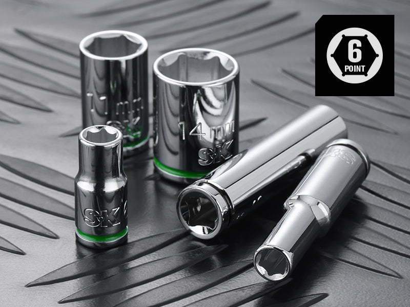 SK Tools USA - 101 Piece, 1/4" Drive, 6 Point, Shallow & Deep, SAE & Metric Chrome Socket Set with Bits - Ridge Toolbox