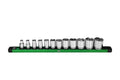 SK Tools USA - 3/8" Drive, 12 Piece, 6 Point, Standard, SAE Chrome Socket Set - Ridge Toolbox