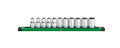 SK Tools USA - 1/2" Drive, 11 Piece, 6 Point, Metric, Standard Chrome Socket Set - Ridge Toolbox