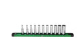 SK Tools USA - 1/4" Drive, 11 Piece, 6 Point, Deep, SAE Chrome Socket Set - Ridge Toolbox