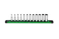 SK Tools USA - 1/4" Drive, 12 Piece, 6 Point, Deep, Metric Chrome Socket Set - Ridge Toolbox