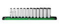 SK Tools USA - 3/8" Drive, 12 Piece, 6 Point, Metric, Deep Chrome Socket Set - Ridge Toolbox