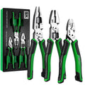 SK Tools USA - 3 Piece Dual-Material Handle Multi-Use Pliers Set - Ridge Toolbox