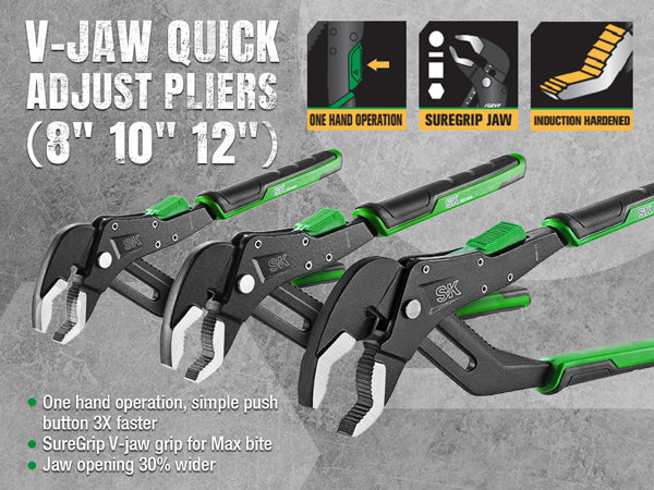 SK Tools USA - 5 Piece Dual-Material Multi-Purpose Pliers Set - Ridge Toolbox
