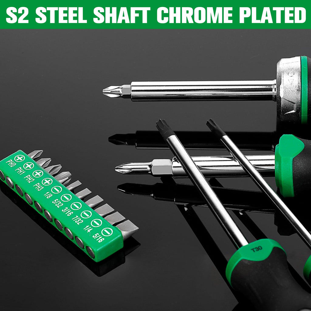 SK Tools USA - 69 Piece Dual-Material Screwdriver Set with Magnetic Bit Holder - Ridge Toolbox
