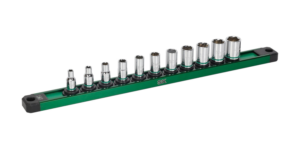 SK Tools USA - 1/4" Drive, 11 Piece, 6 Point, Metric, Standard Chrome Socket Set - Ridge Toolbox