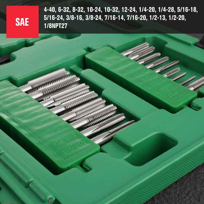 SK Tools USA - 75 Piece Ratcheting Tap and Die Set, #SK01520 - Ridge Toolbox