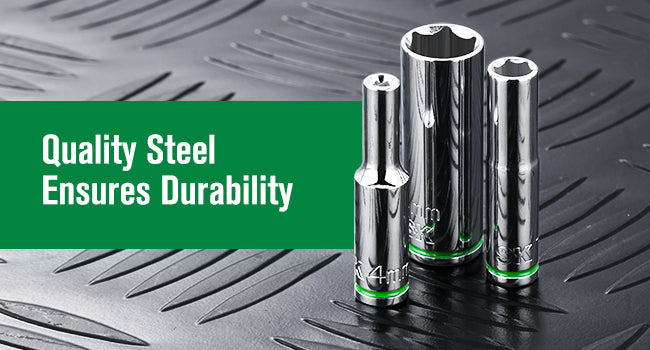 SK Tools USA - 1/4" Drive, 12 Piece, 6 Point, Deep, Metric Chrome Socket Set - Ridge Toolbox