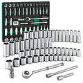 SK Tools USA - 56 Piece 3/8" Drive, 6 Point, Standard & Deep, SAE & Metric Chrome Socket Set - Ridge Toolbox