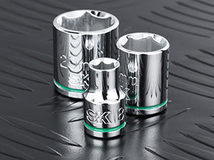 SK Tools USA - 31 Piece 3/8" Drive, 6 Point, Standard & Deep, Metric Chrome Socket Set - Ridge Toolbox