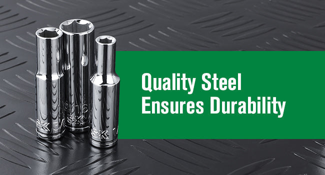 SK Tools USA - 1/2" Drive, 11 Piece, 6 Point, Metric, Deep Chrome Socket Set - Ridge Toolbox