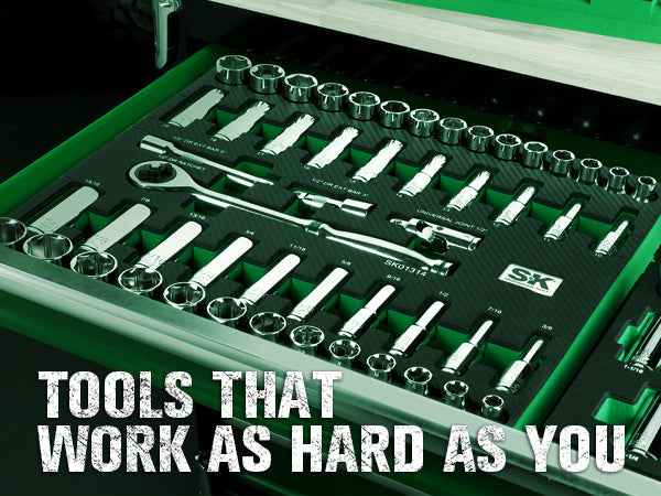 SK Tools USA - 52 Piece 1/2" Drive, 6 Point, Standard & Deep, SAE & Metric Chrome Socket Set - Ridge Toolbox