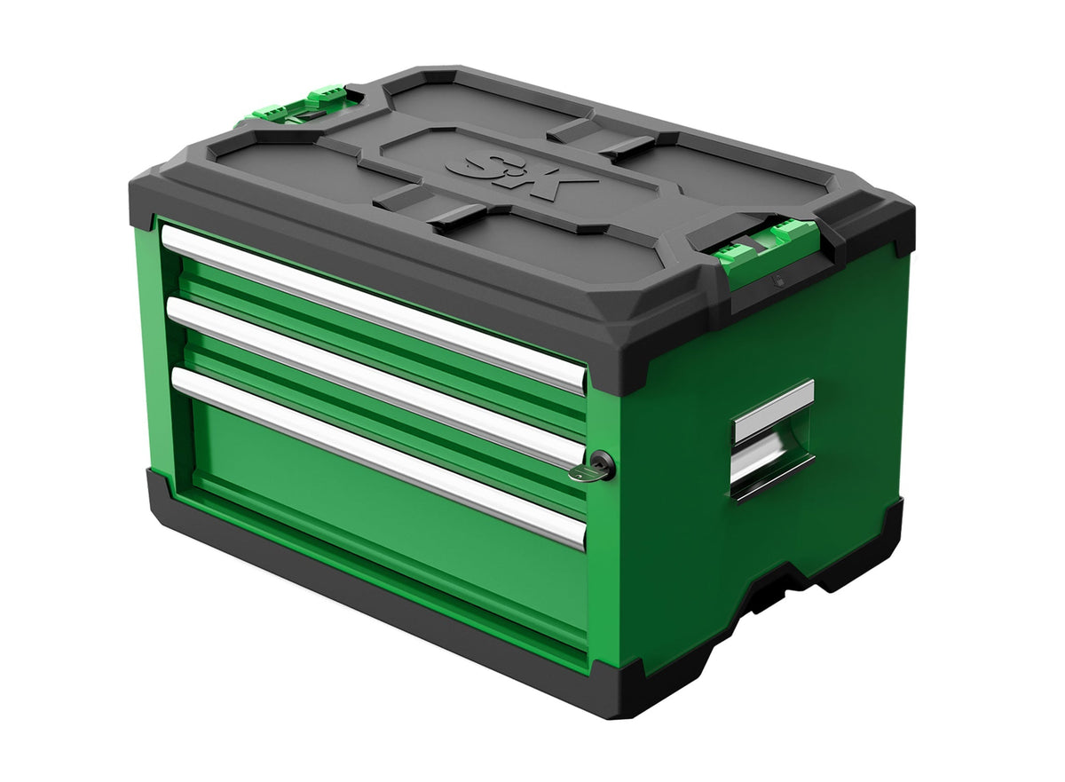 SK Tools USA Modular Tool Box - 3-Drawer Stackable Steel Storage Solution - Ridge Toolbox