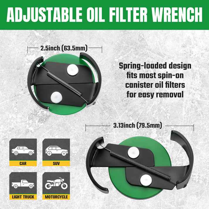 SK Tools USA - Adjustable Oil Filter Wrench, #SK03484 - Ridge Toolbox