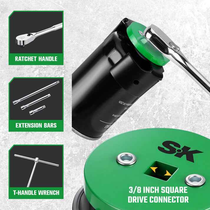 SK Tools USA - Adjustable Oil Filter Wrench, #SK03484 - Ridge Toolbox