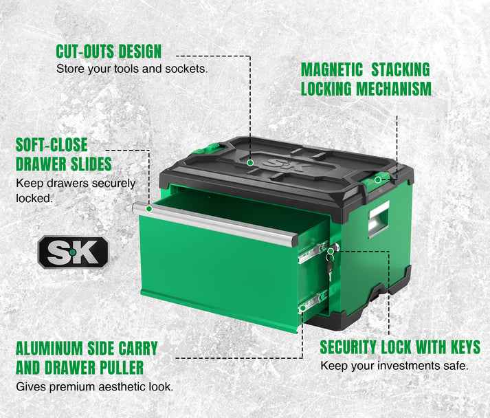 Revolutionize Your Workspace with SK Tools USA Modular Tool Boxes – Stackable Storage Solutions - Ridge Toolbox