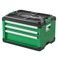 SK Tools USA - Modular Stackable Storage Toolbox, 3-Drawer: 2 Shallow, 1 Deep - Ridge Toolbox