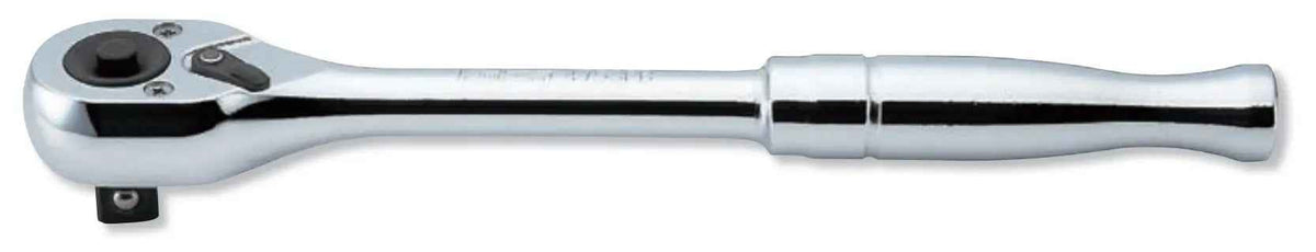 1/2 Sq. Dr. Ratchet Handle  24 teeth  Length 250mm Push Button Polished Handle
