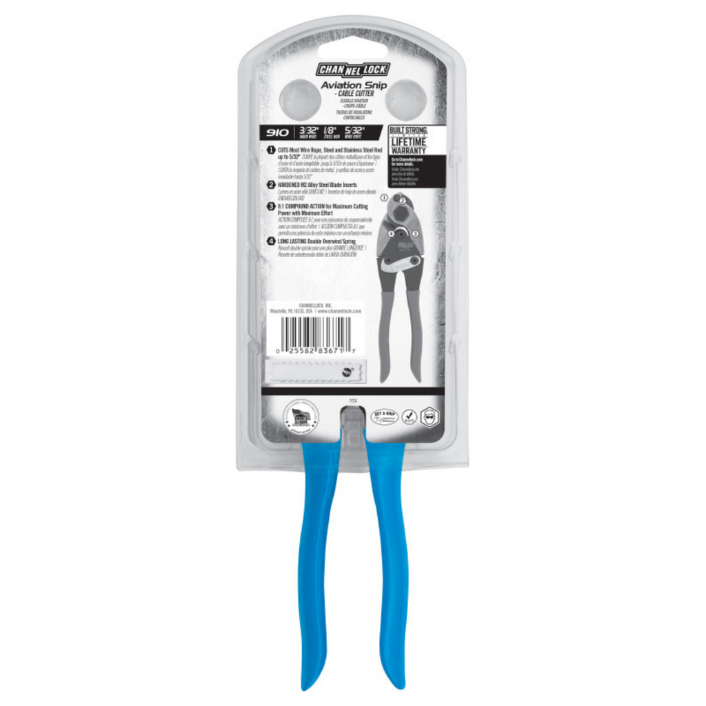 Channellock 9-Inch Cable Cutter Aviation Snip