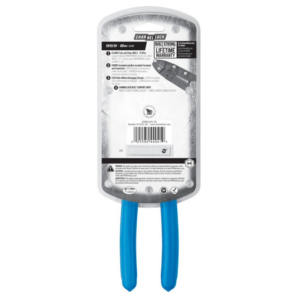 Channellock 8-Inch Wire Stripper: Precision and Comfort in Every Cut