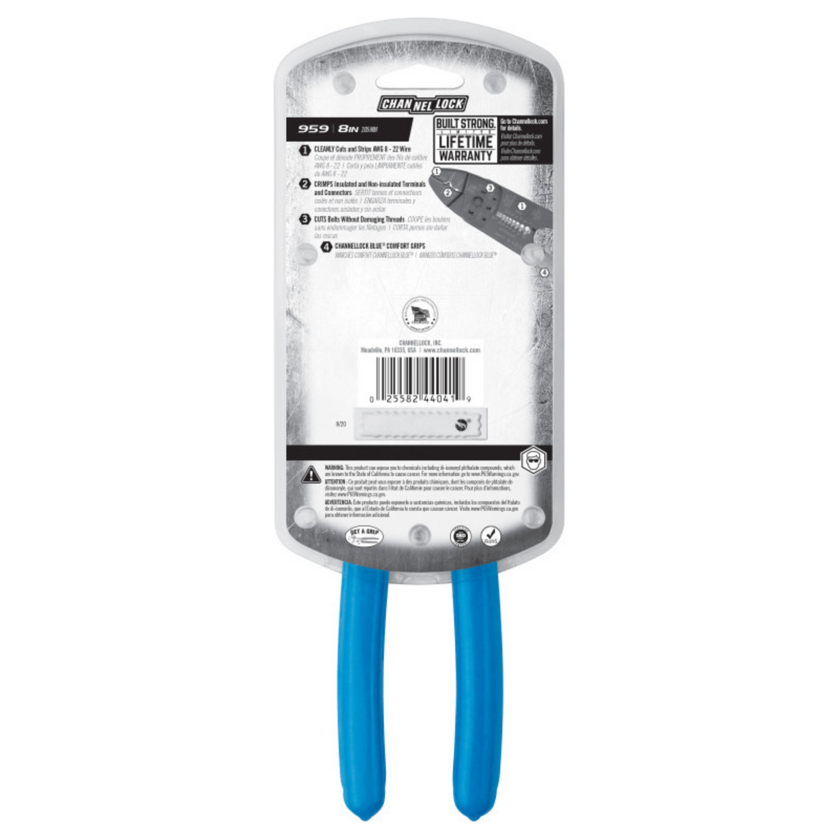 Channellock 8-Inch Wire Stripper: Precision and Comfort in Every Cut