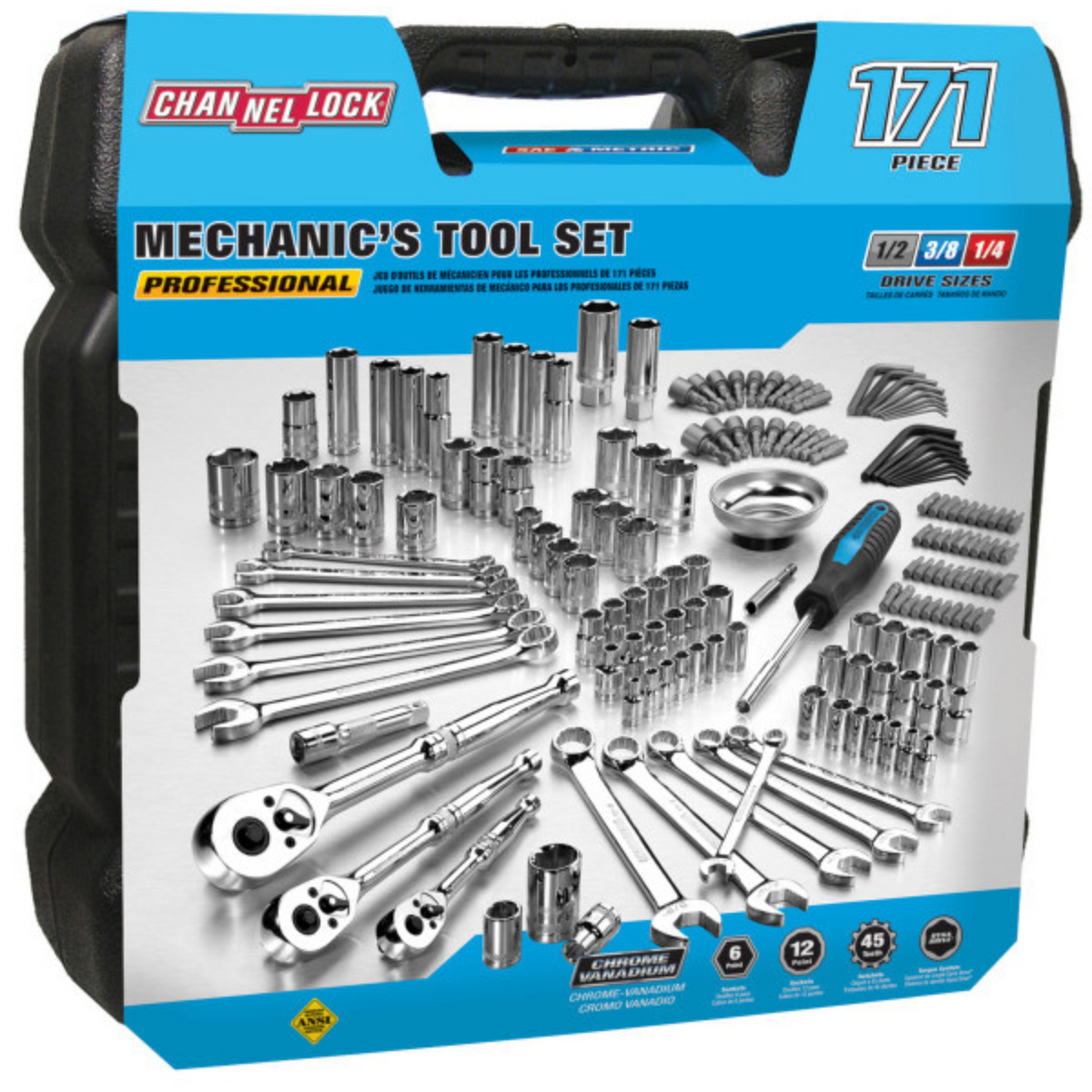Channellock 171pc Mechanic's Tool Set - Ultimate Tool Collection