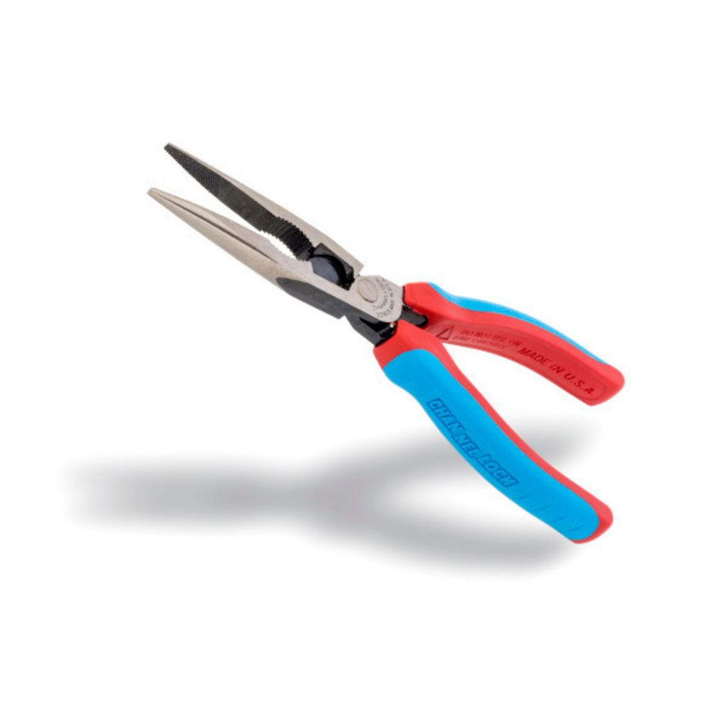 Channellock 8-Inch CODE BLUE® XLT™ Combination Long Nose Pliers with Cutter - Ridge Toolbox