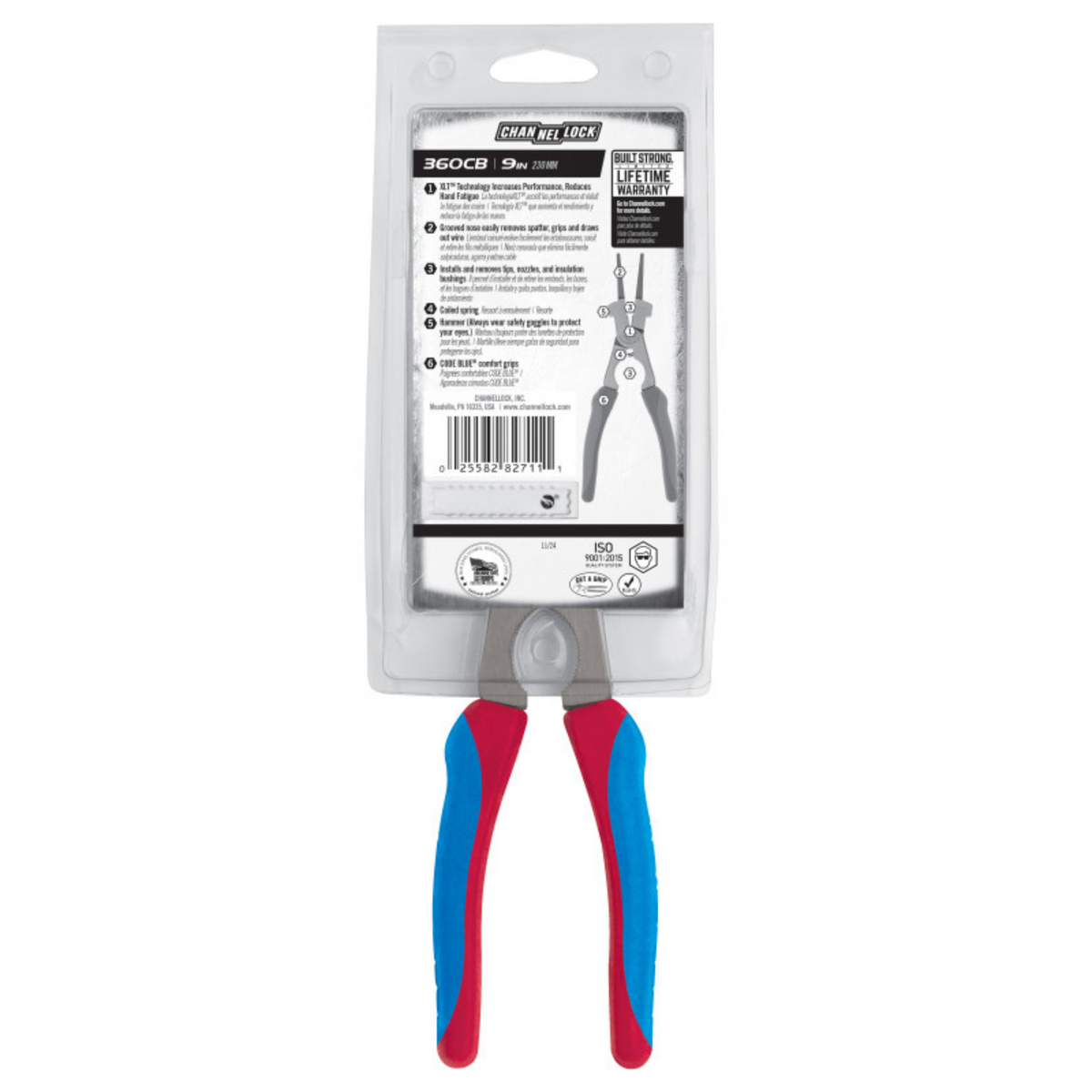 Channellock Welder's Pliers 9-Inch CODE BLUE for Precision and Durability - Ridge Toolbox