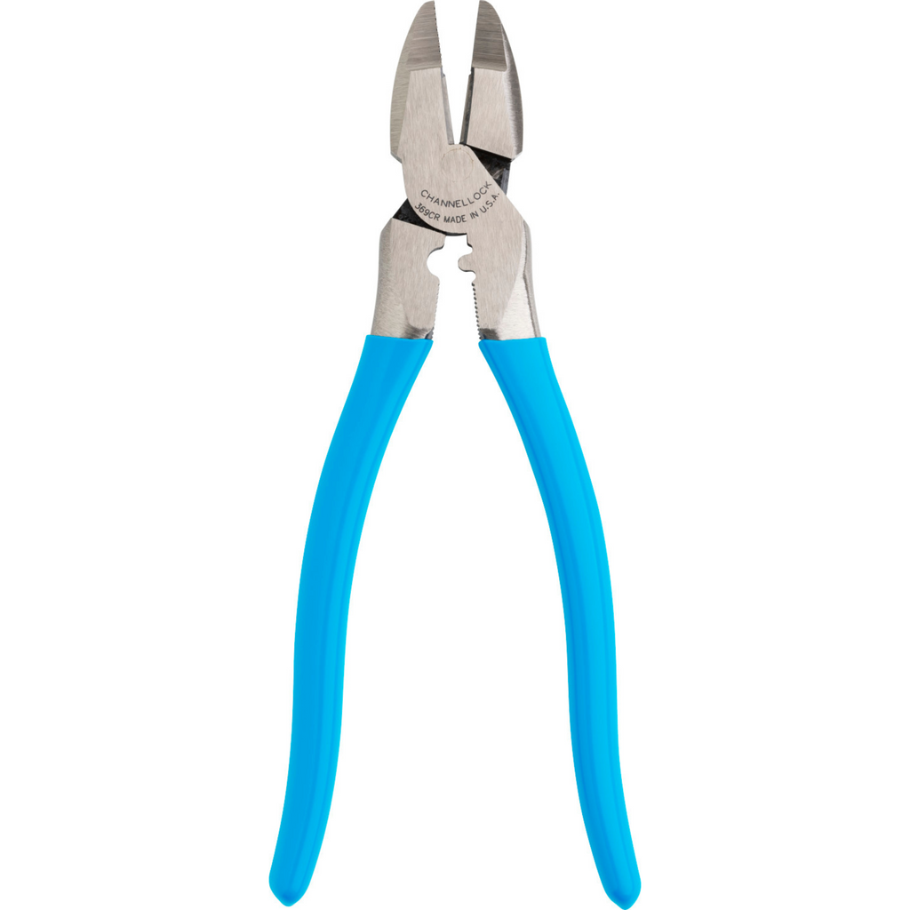 Channellock Linemen Pliers 9.5-Inch XLT Round Nose with Crimper - Ridge Toolbox