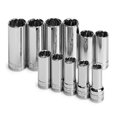 SK Tools USA - 11 Piece 3/8" Drive 12 Point Deep Metric Chrome Socket Set - Ridge Toolbox