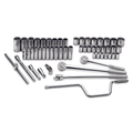 SK Tools USA - 54 Piece 1/2" Drive 12 Pt Std and Deep Metric Socket Set - Ridge Toolbox