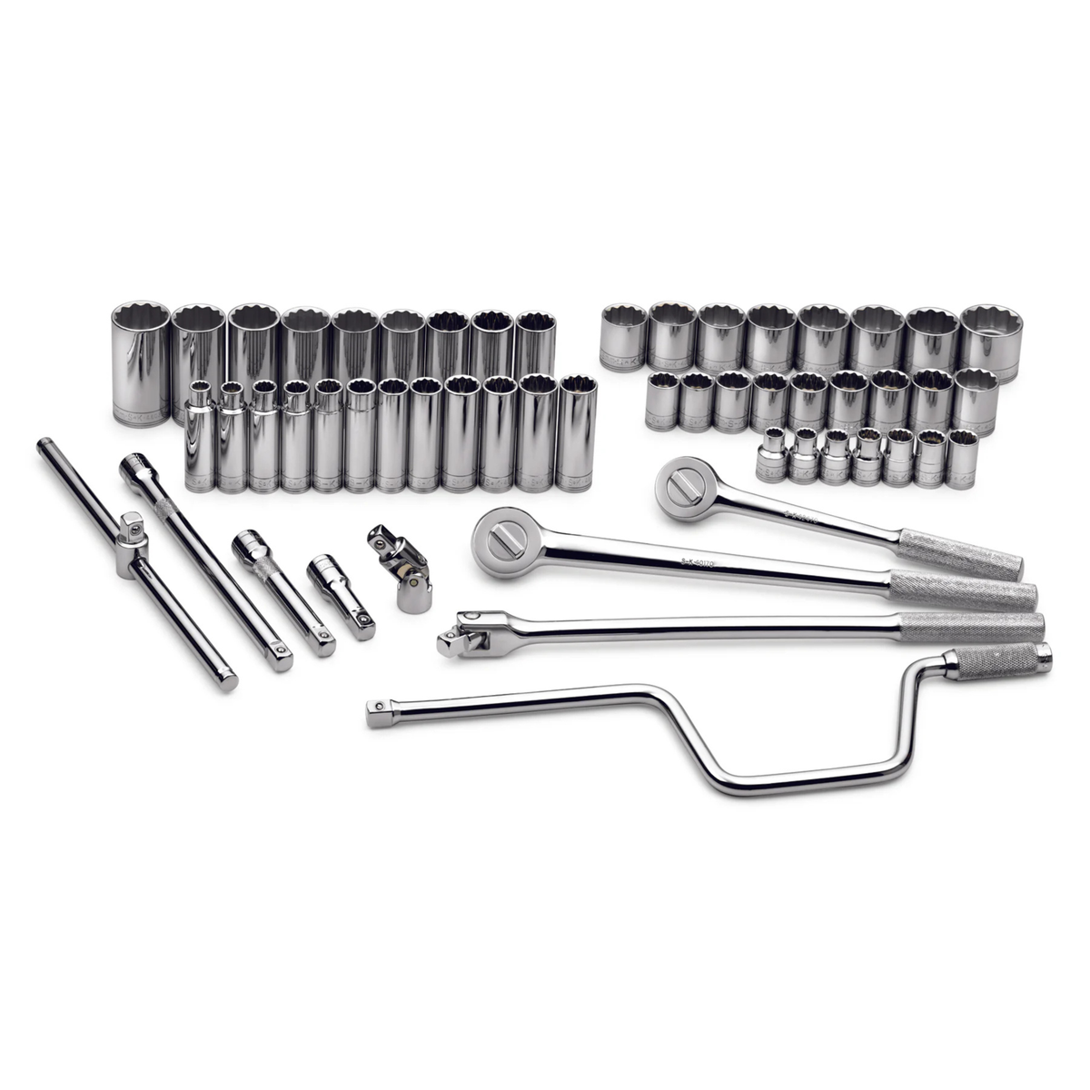 SK Tools USA - 54 Piece 1/2" Drive 12 Pt Std and Deep Metric Socket Set - Ridge Toolbox