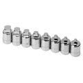 SK Tools USA - 8 Piece 1/2" Drive Male Pipe Plug Socket Set - Ridge Toolbox