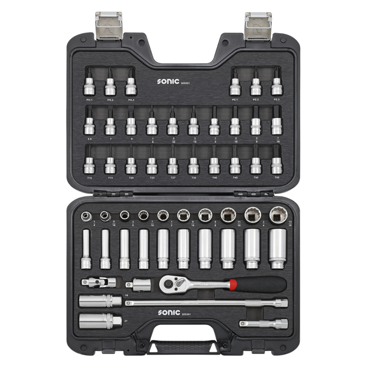 Sonic Tools - MCS Socket and Bit Socket Set 3/8", 53-PCS SAE - Ridge Toolbox