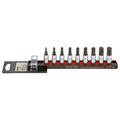 Sonic Tools - Bit Socket Set HEX 1/4" on Rail, 9-PCS. - Ridge Toolbox