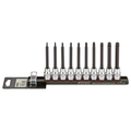 Sonic Tools - 3/8" Drive TX Bit Tamperproof Socket Set on Rail, 10-PCS - Ridge Toolbox