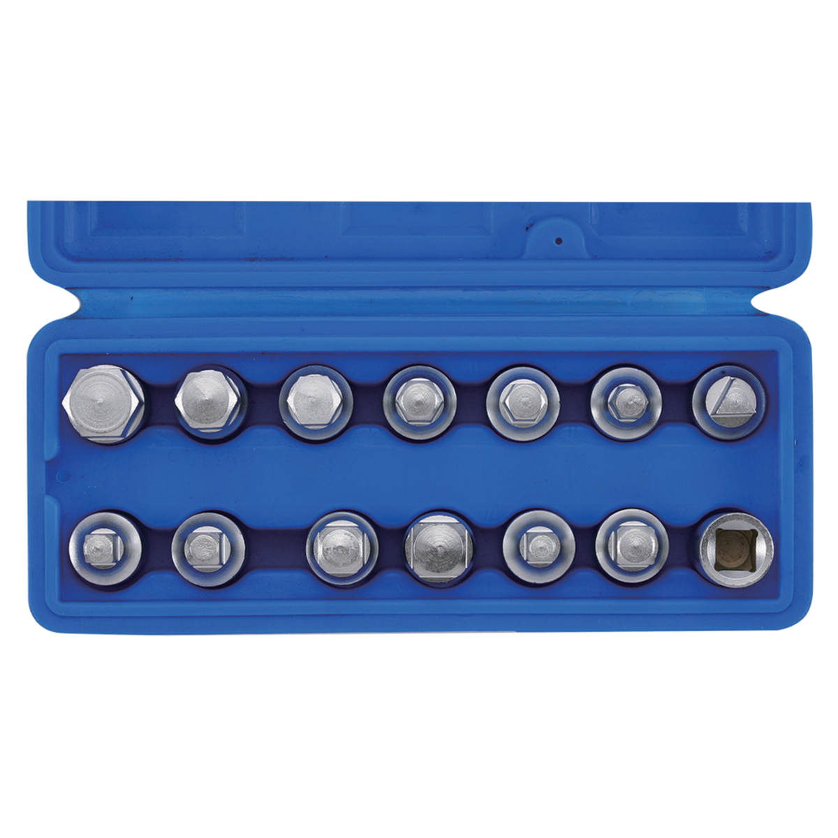 Sonic Tools - Drain plug key set 3/8", 14 pcs. - Ridge Toolbox