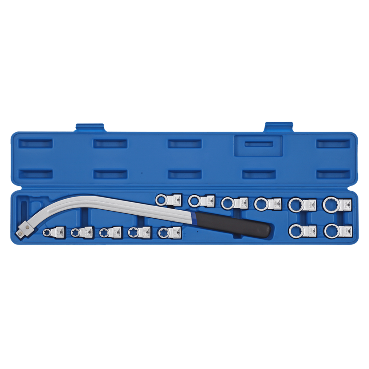 Sonic Tools - Pulley Wrench Set, 12 pt. 15 pcs., 12-19mm, E10-E18 - Ridge Toolbox