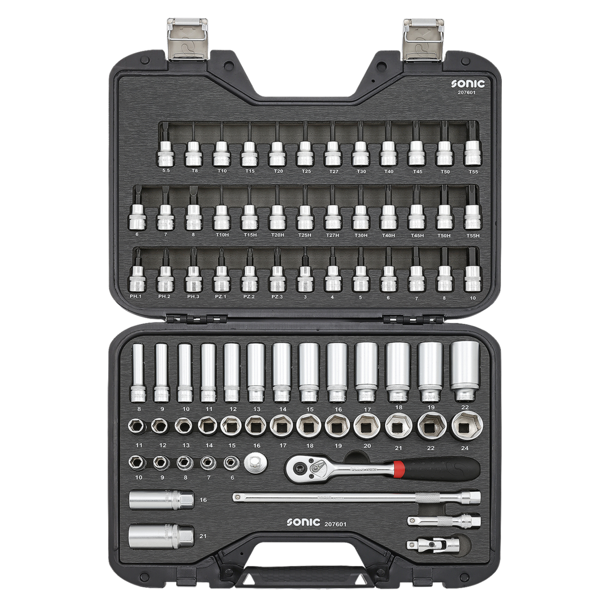 Sonic Tools - MCS Metric Socket & Bit Socket Set 3/8", 76-PCS - Ridge Toolbox