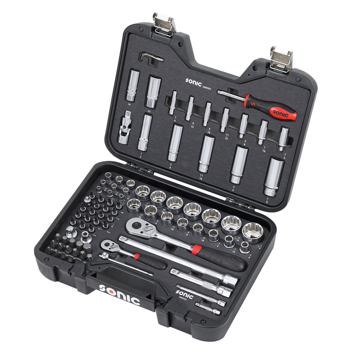 Sonic Tools - MCS SAE Socket Set 1/4" 1/2", 85-pcs - Ridge Toolbox