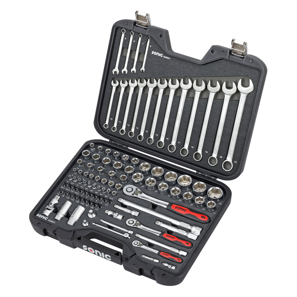 Sonic Tools - MCS Metric Combination Set 1/4" 3/8" 1/2", 99-pcs - Ridge Toolbox