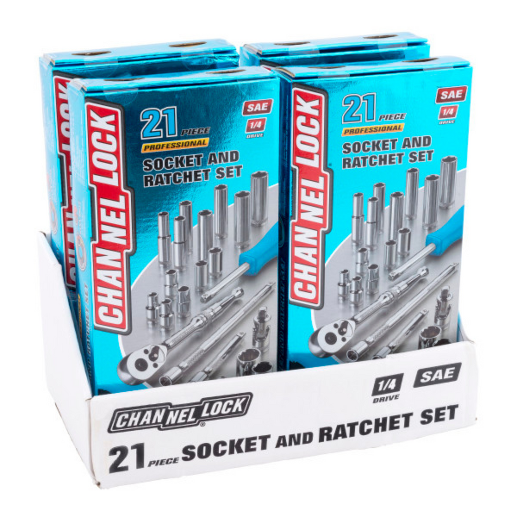 Channellock 21pc 1/4" SAE Drive Socket Set